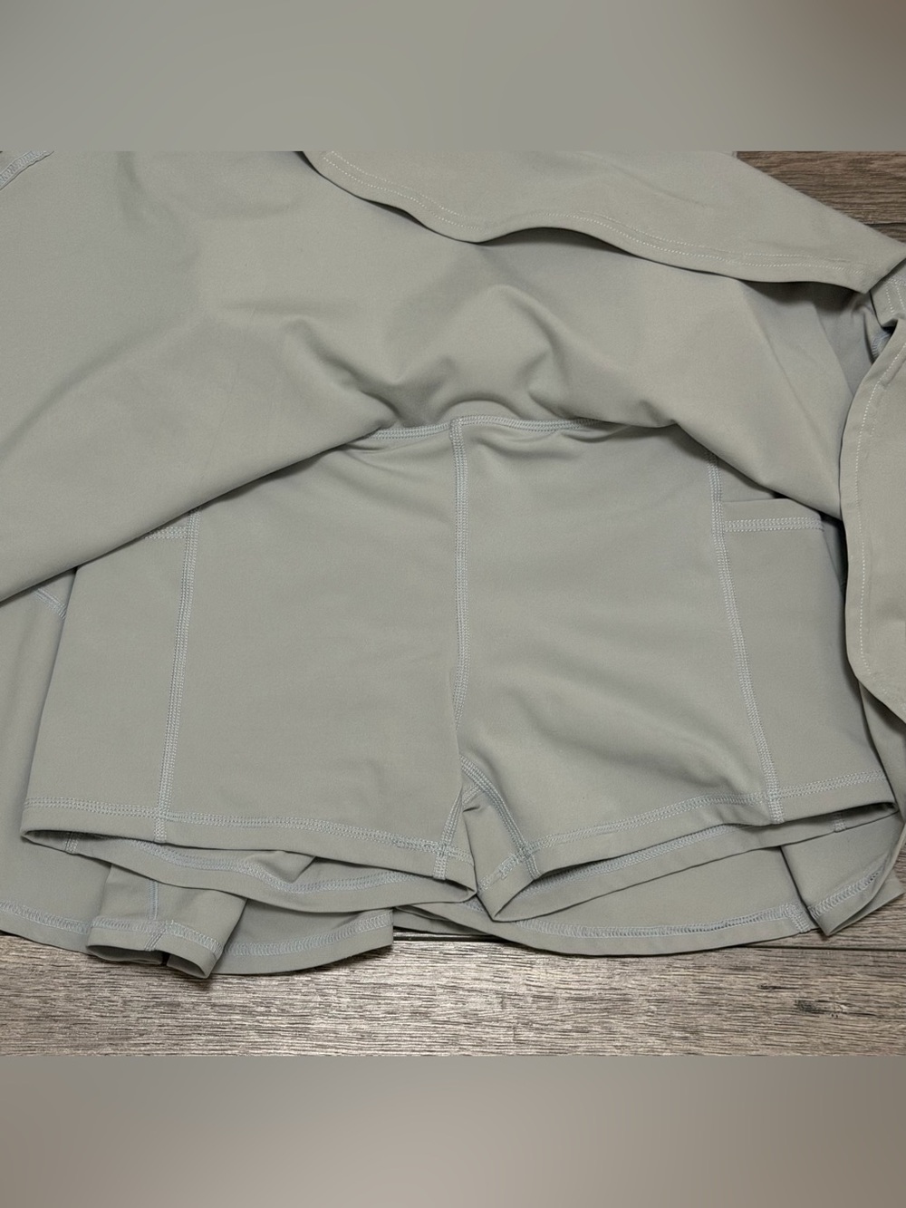 Popflex Women Twirl Dress ActiveFit & Flare Built in Shorts Sage Green Sz M - Picture 6 of 8